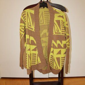 Tribal-Print Cardigan Sweater